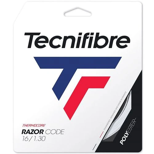 Tecnifibre Razor Code 16G White Tennis String 1 Tecnifibre Razor Code 16G White Tennis String